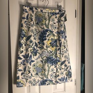 NWT Orvis | Paisley Mock Wrap Skirt | Sz 10